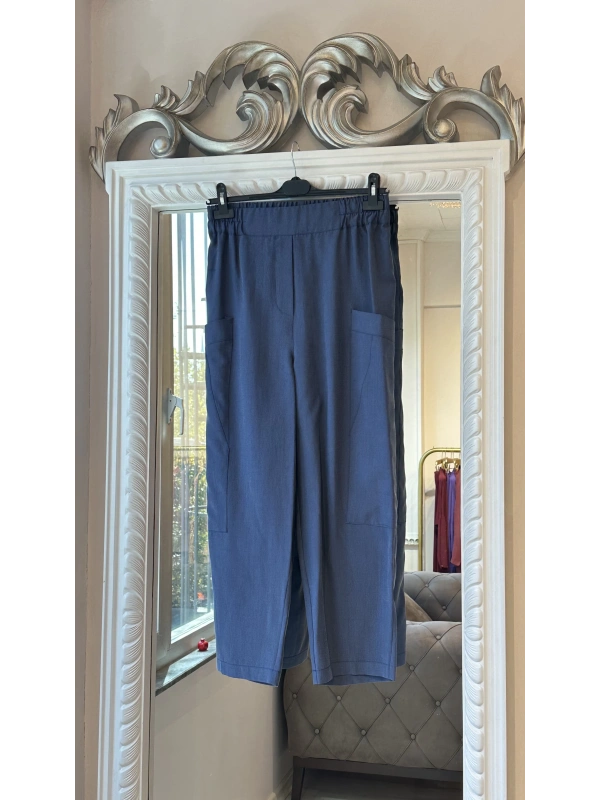 Sentez Kanguru Kanvas Pantolon - Lacivert