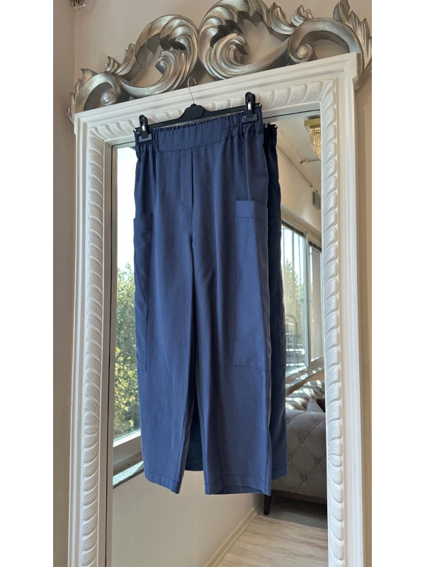 Sentez Kanguru Kanvas Pantolon - Lacivert