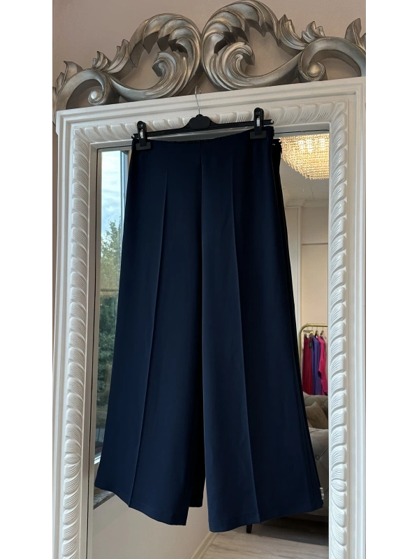 Sentez Arkası Lastikli Kumaş Pantolon - Lacivert