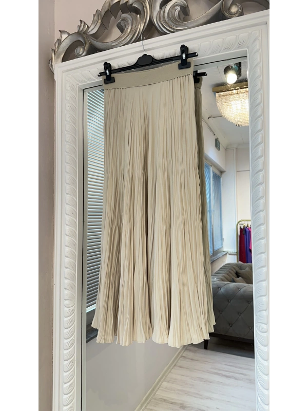 Sentez Kırıştırma Etek - Taş