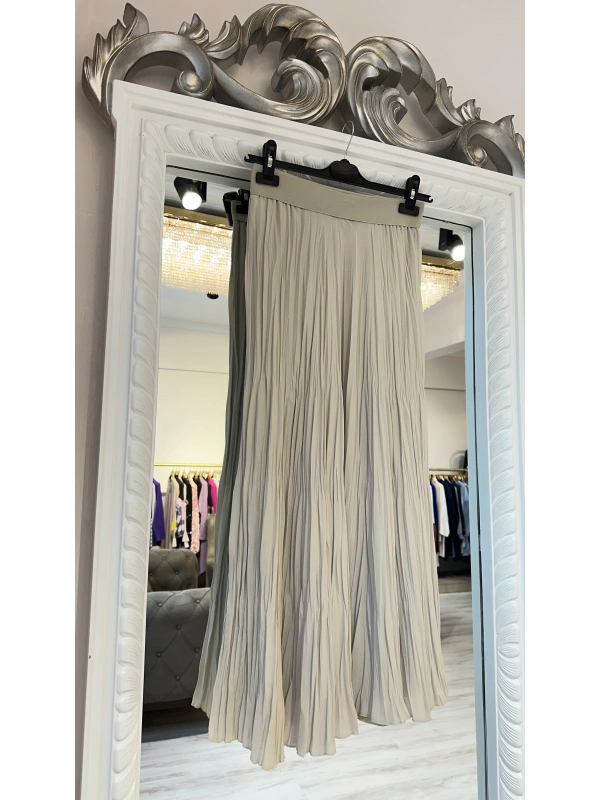 Sentez Kırıştırma Etek - Taş