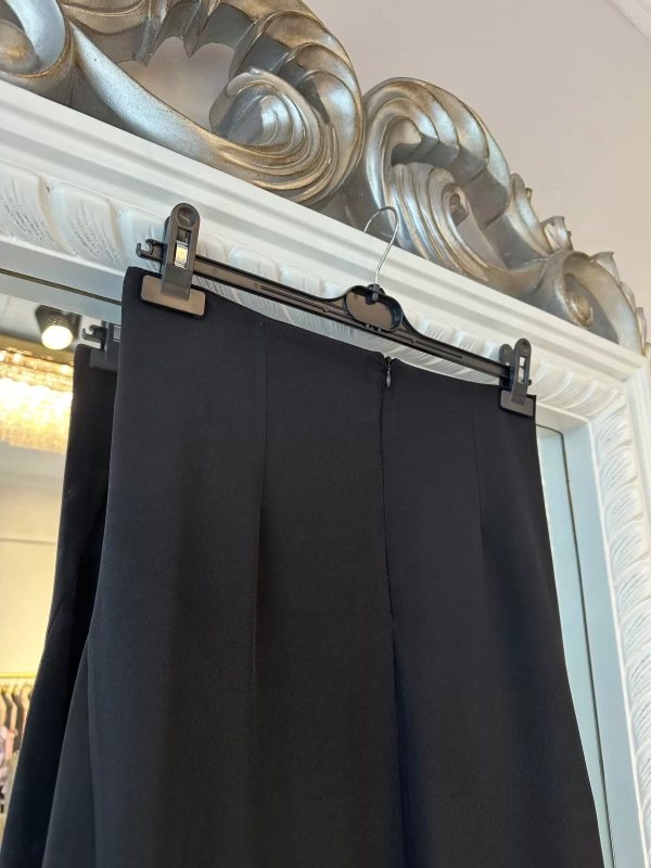 Sentez Krep Etek - Siyah