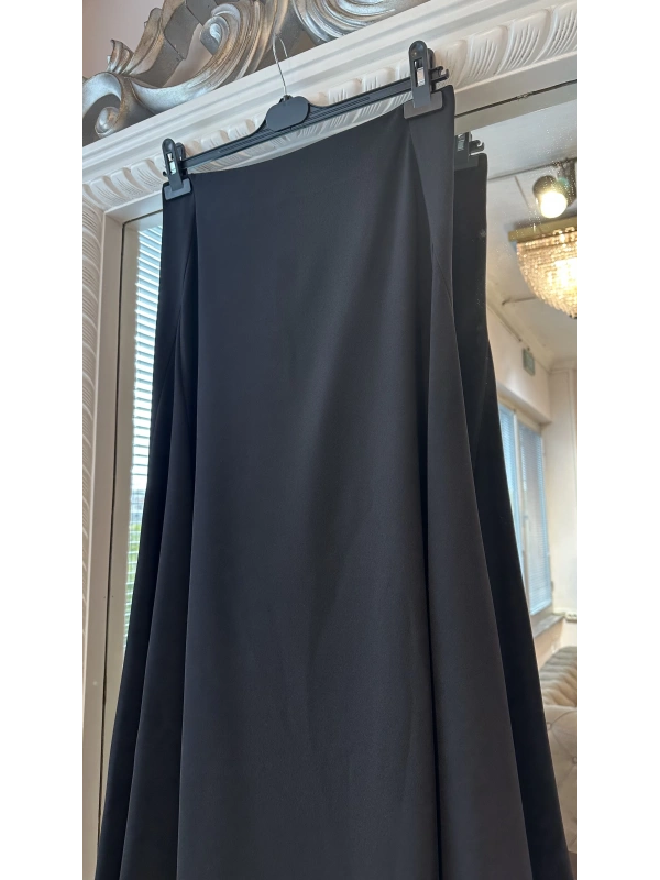 Sentez Krep Etek - Siyah