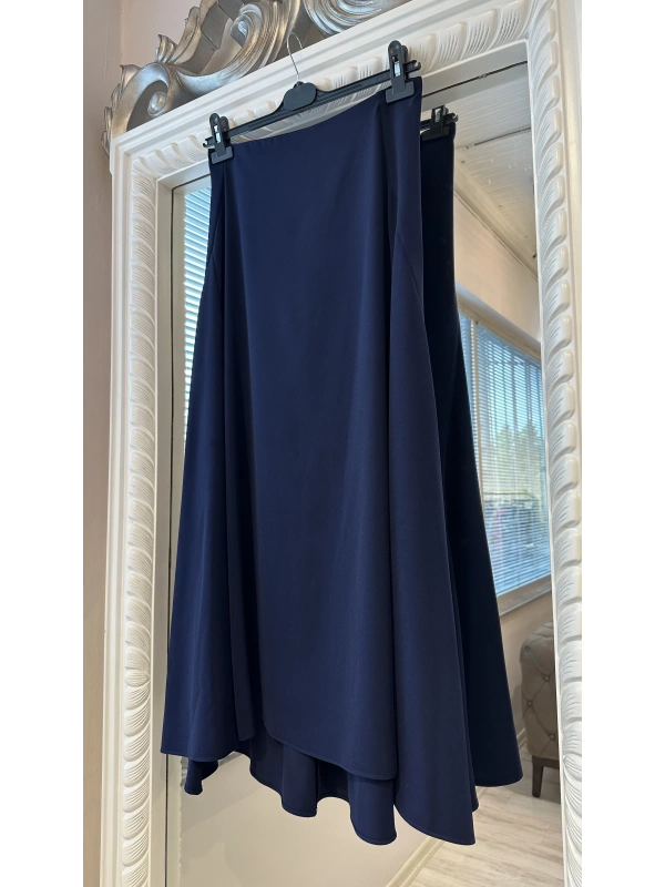 Sentez Krep Etek - Lacivert