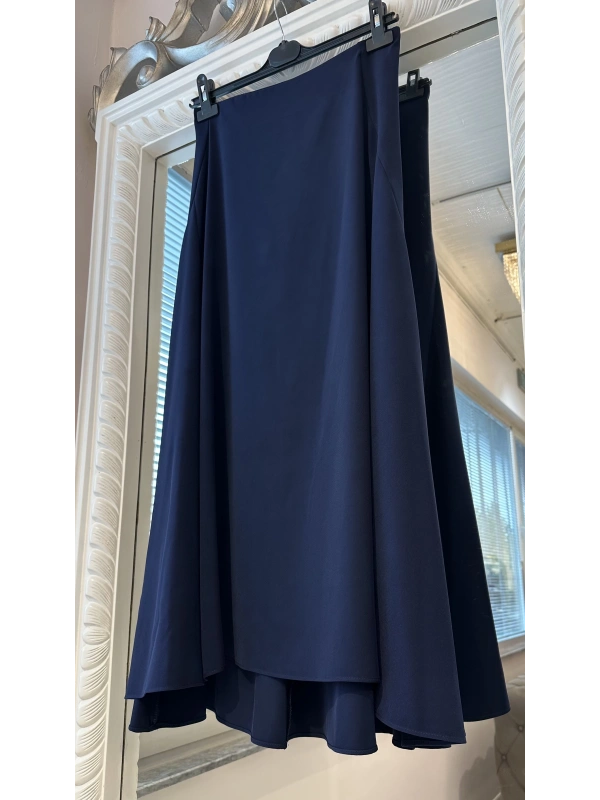 Sentez Krep Etek - Lacivert