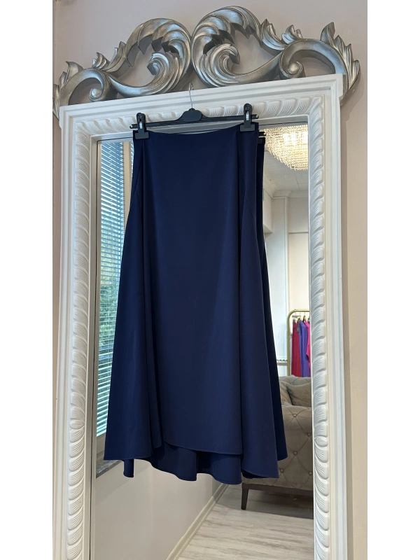 Sentez Krep Etek - Lacivert