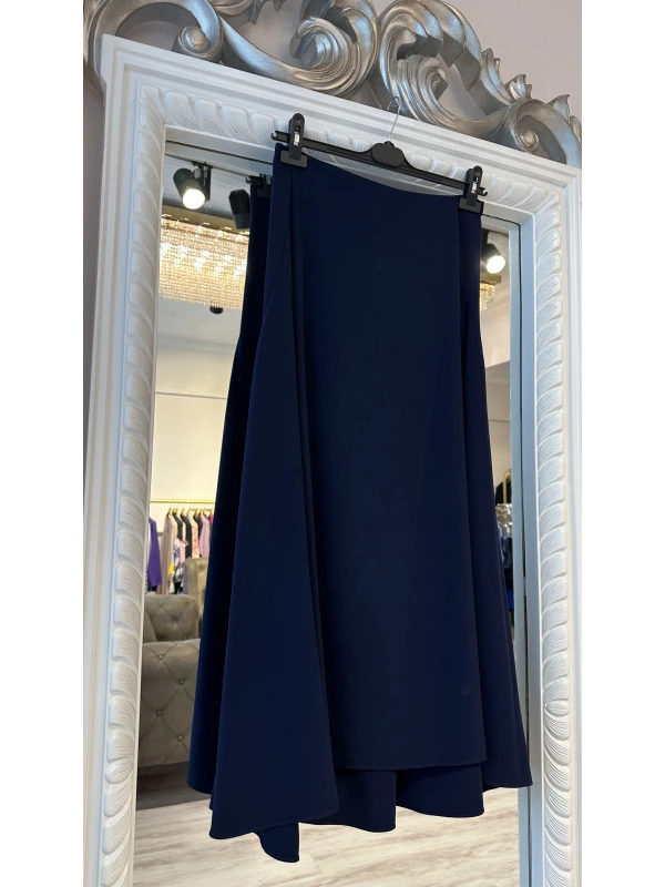 Sentez Krep Etek - Lacivert