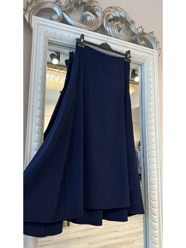Sentez Krep Etek - Lacivert