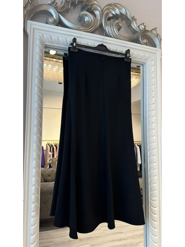 Sentez Krep Etek - Siyah