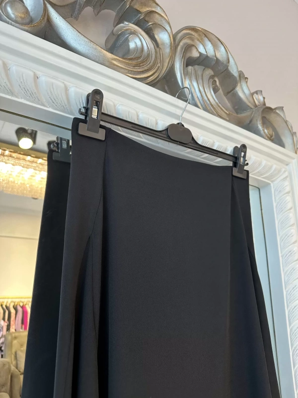 Sentez Krep Etek - Siyah