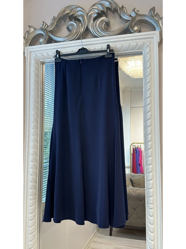 Sentez Krep Etek - Lacivert