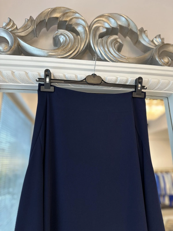 Sentez Krep Etek - Lacivert