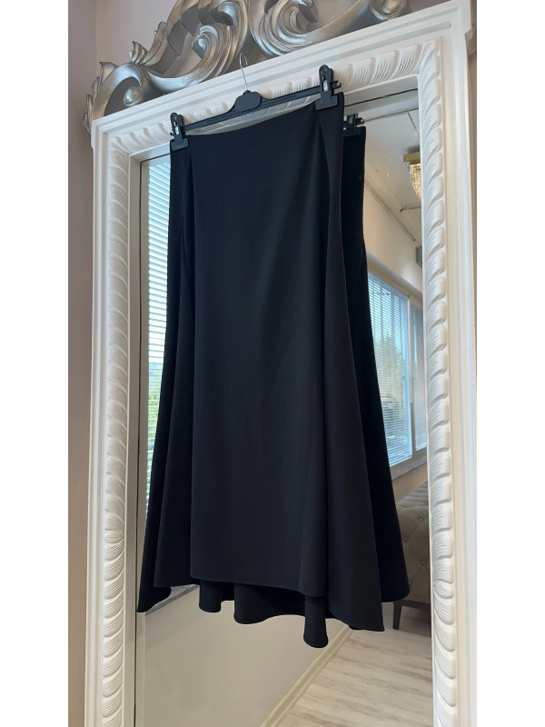 Sentez Krep Etek - Siyah