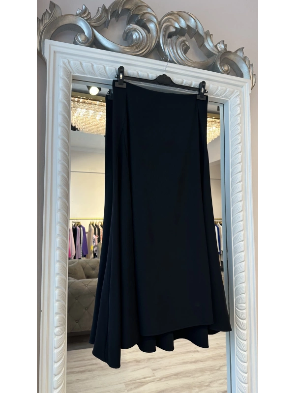 Sentez Krep Etek - Siyah