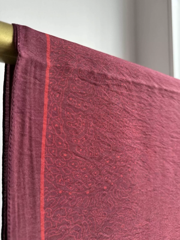 Silk Home Mayda Şal - Bordo-Kırmızı