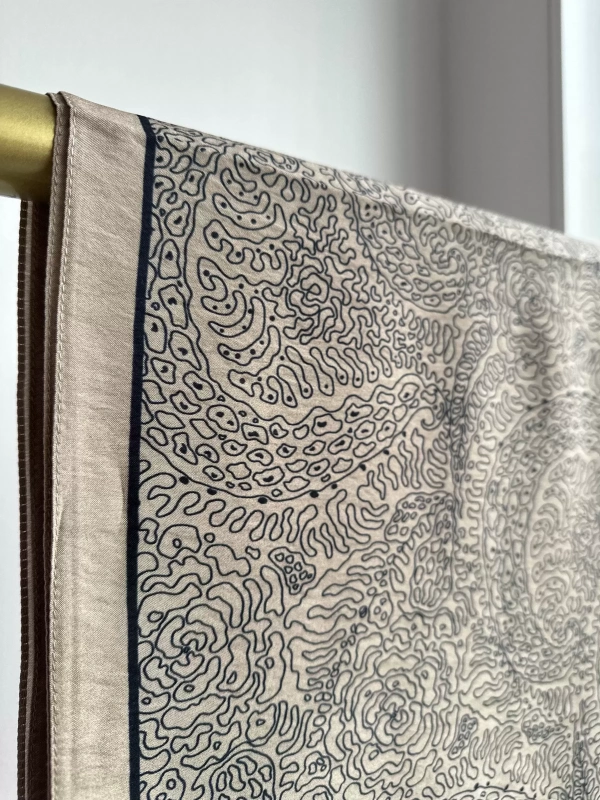 Silk Home Mayda Şal - Vizon - Lacivert