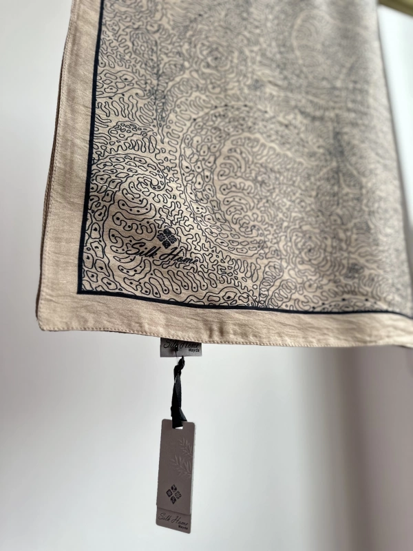 Silk Home Mayda Şal - Vizon - Lacivert