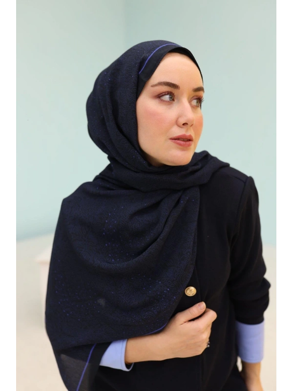 Silk Home Mayda Şal - Koyu Lacivert-Kraliyet Mavisi