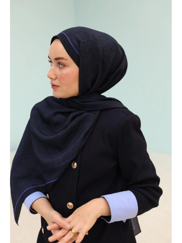 Silk Home Mayda Şal - Koyu Lacivert-Kraliyet Mavisi