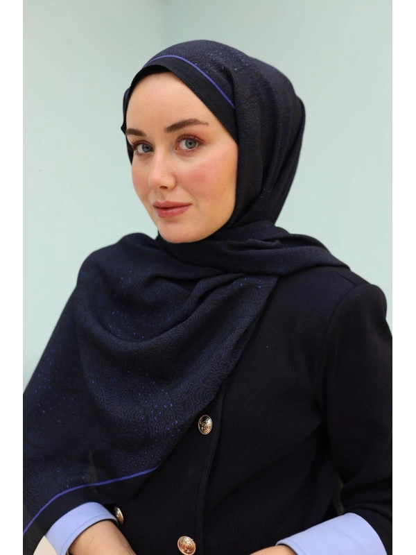 Silk Home Mayda Şal - Koyu Lacivert-Kraliyet Mavisi
