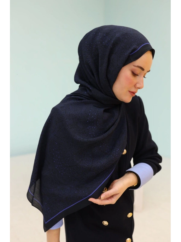 Silk Home Mayda Şal - Koyu Lacivert-Kraliyet Mavisi