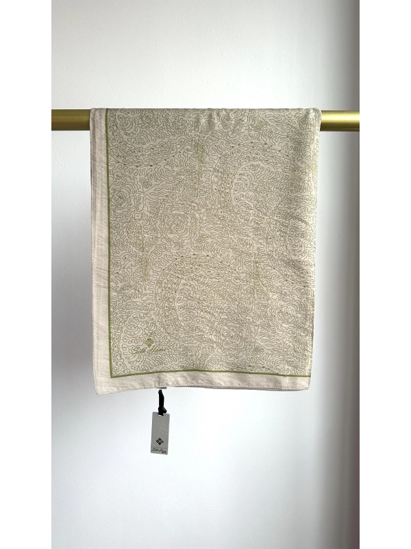 Silk Home Mayda Şal - Vizon-Yeşil