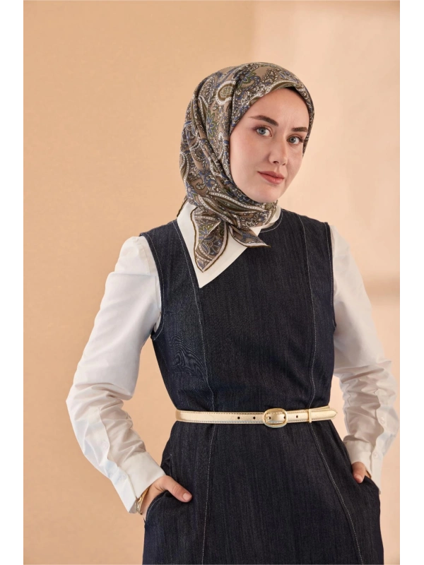 Silk Home Yaz Esintisi Eşarp - Koyu Vizon, Kına Yeşili, Azur Mavi, Yeşil