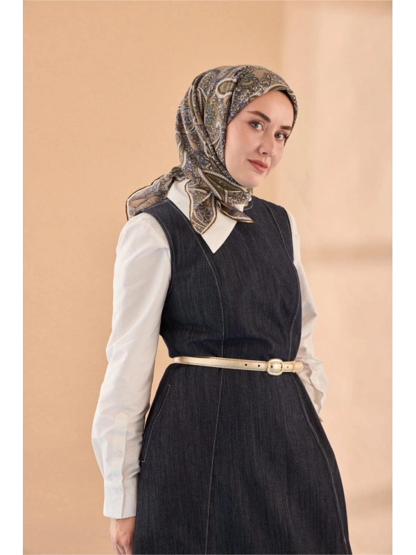 Silk Home Yaz Esintisi Eşarp - Koyu Vizon, Kına Yeşili, Azur Mavi, Yeşil