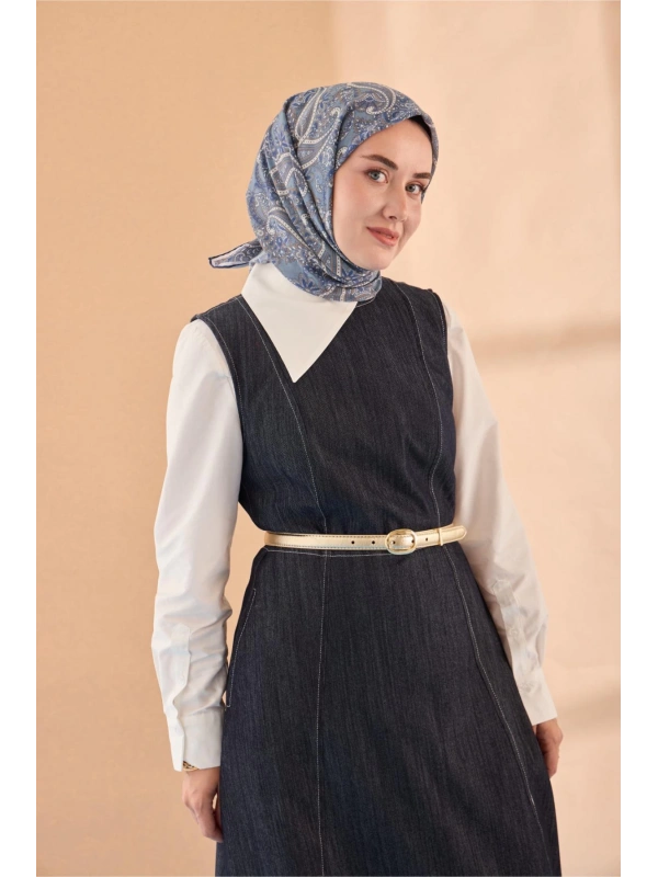 Silk Home Yaz Esintisi Eşarp - İndigo, Taş, Vizon, Lacivert