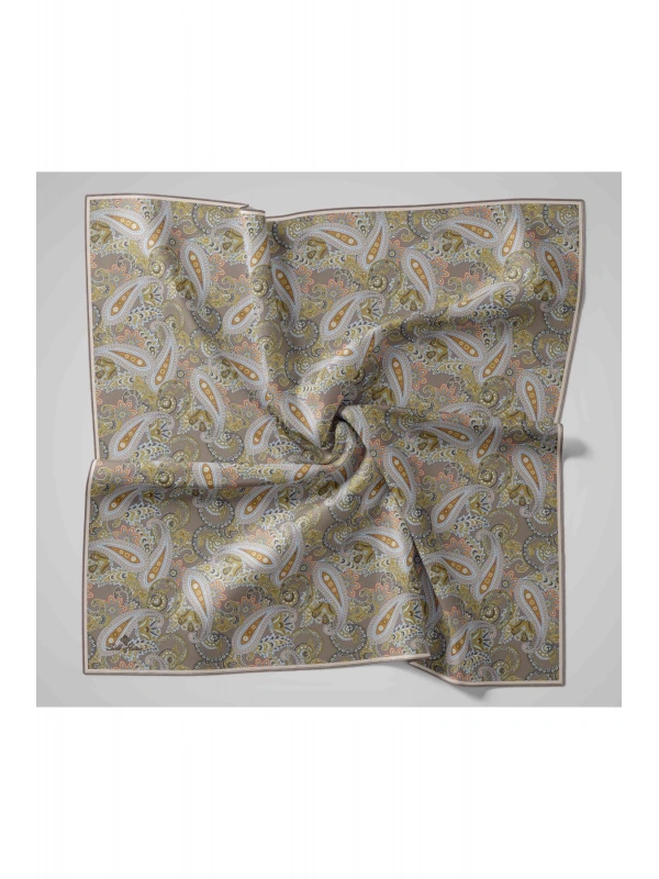 Silk Home Yaz Esintisi Eşarp - Koyu Vizon, Vizon, Yağ Yeşili, Taba