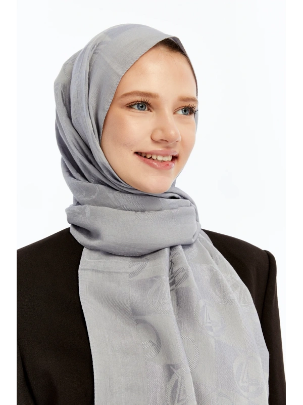 VALENTİNO ORLANDİ Alia Dama Desen Şal - Gümüş