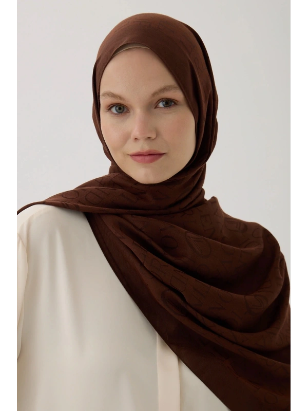 Valentino Orlandi VO Logo Şal - Kahverengi