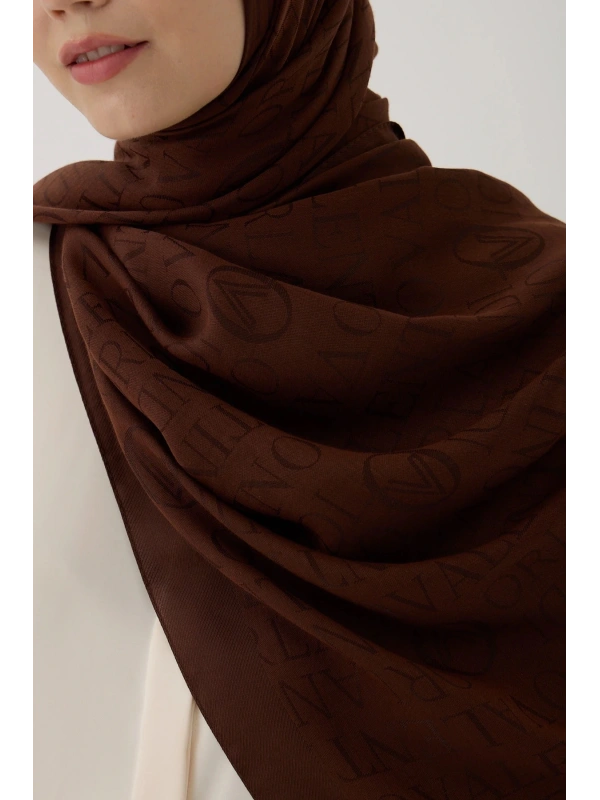 Valentino Orlandi VO Logo Şal - Kahverengi