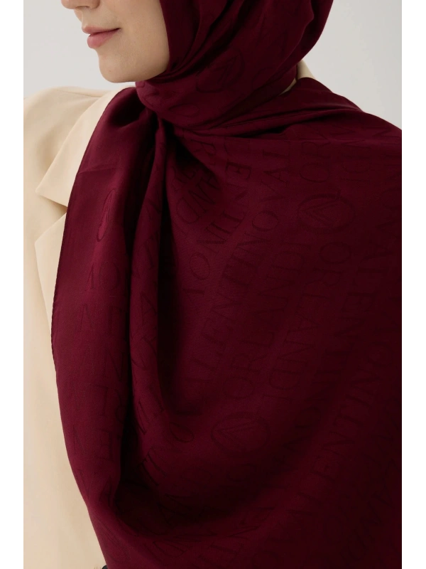 Valentino Orlandi VO Logo Şal - Kırmızı