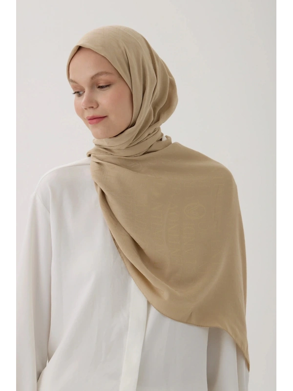 Valentino Orlandi VO Logo Şal - Koyu Bej