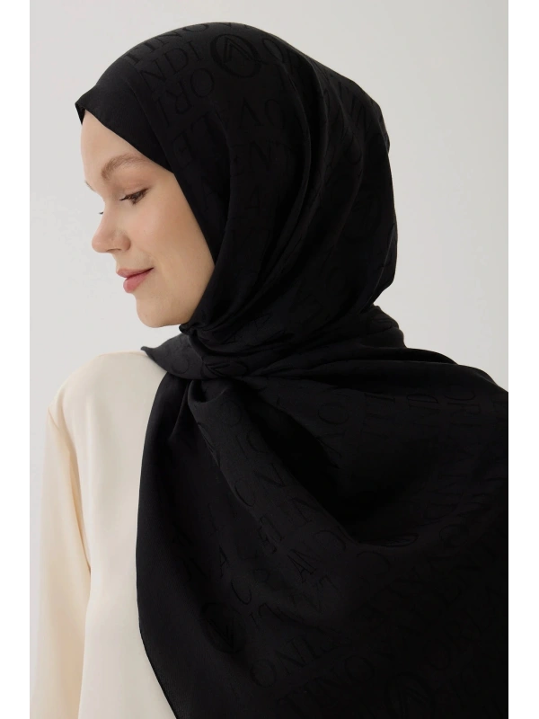 Valentino Orlandi VO Logo Şal - Siyah