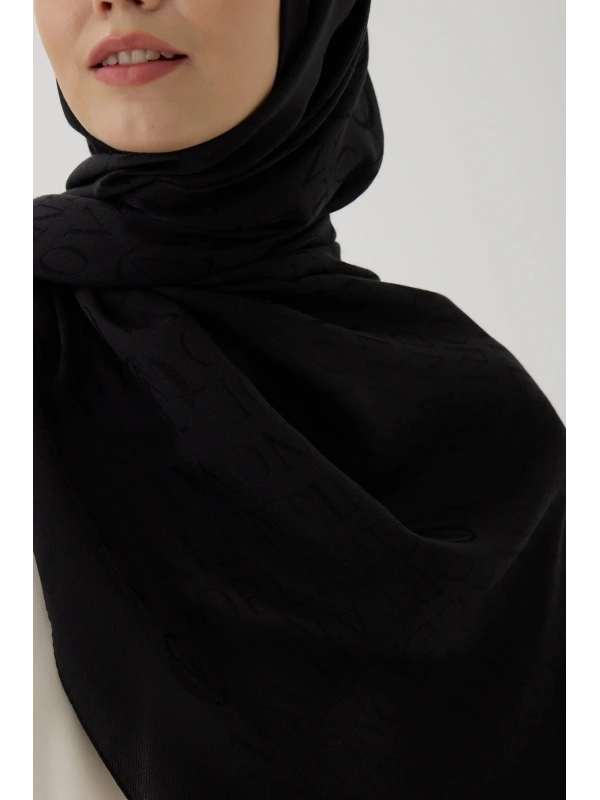 Valentino Orlandi VO Logo Şal - Siyah