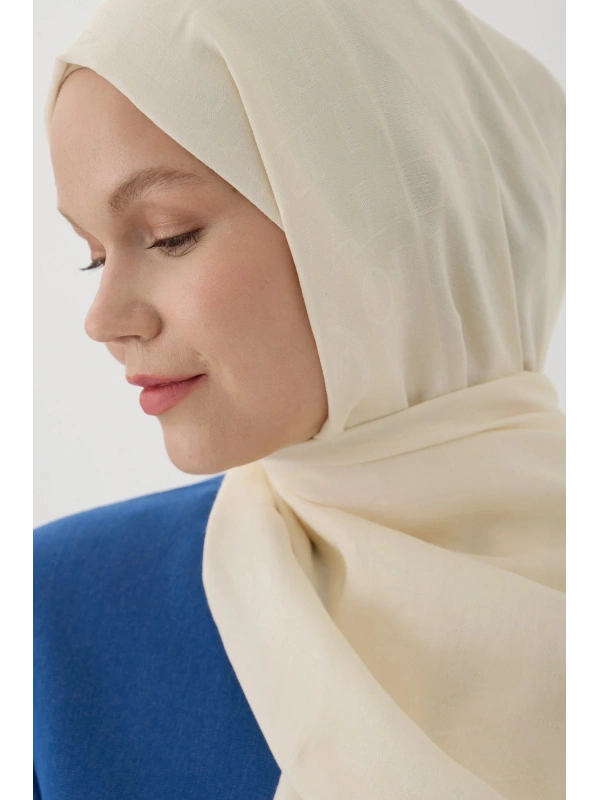 Valentino Orlandi VO Logo Şal - Krem