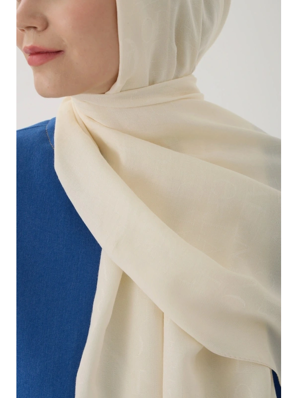 Valentino Orlandi VO Logo Şal - Krem