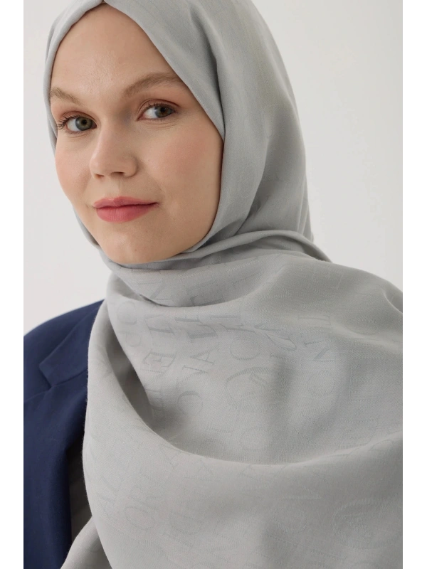 Valentino Orlandi VO Logo Şal - Koyu Gri