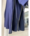 İNVEE 7047 Fermuar Detaylı İki İplik Tunik - İndigo