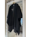 İNVEE 6104 Simli Siyah Panço-Şal