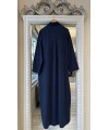 İNVEE 7057 Modal Kumaş Uzun Gömlek/Kap - Lacivert