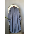 İTHAL Geniş Kalıp Uzun Gömlek/Kap - Gri