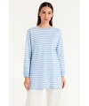 Çizgili Tunik - Mavi