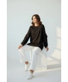 İNVEE Kolları Fırfır Detaylı Tunik - Siyah
