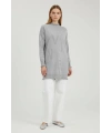 İnvee Viskon Triko Tunik - Gri