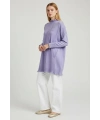 İnvee Viskon Triko Tunik - Lila