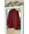 İNVEE Kadın Pamuk Karışımlı Fermuarlı Tunik - Bordo