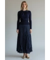 Sentez Kadın Lacivert Şifon Maxi Etek